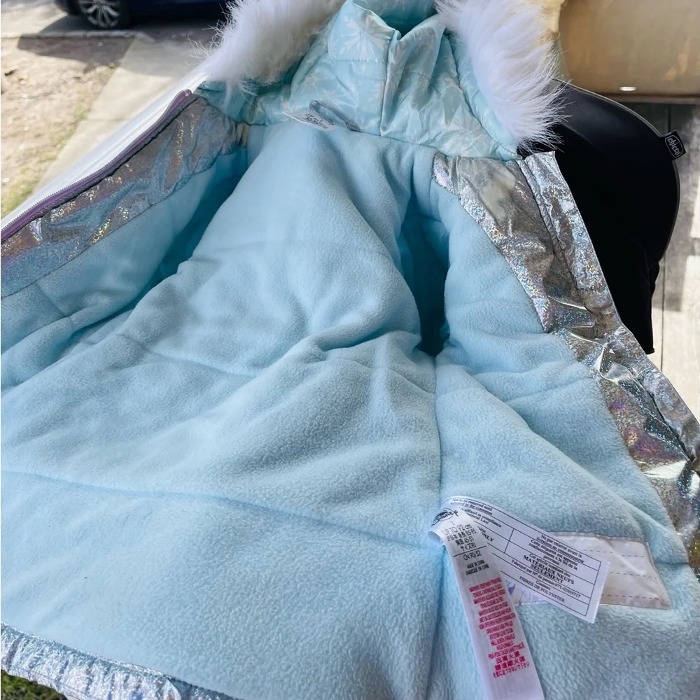 Disney collection Elsa frozen long sleeved hooded fleece jacket